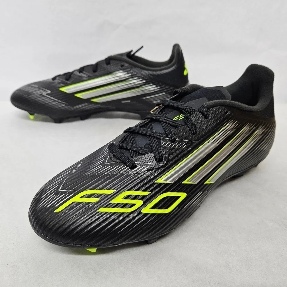 Adidas F50 League FG MG Soccer Cleats‎ JI0007 Black Lucid Lemon Mens Size 13